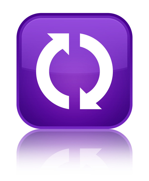 Update icon shiny purple square button - Photo, Image