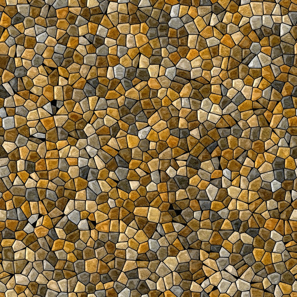 natürliche beige und braun gefärbte abstrakte Marmor unregelmäßige Kunststoff steinigen Mosaik-Muster Textur nahtlosen Hintergrund mit schwarzem Fugenmörtel - Foto, Bild