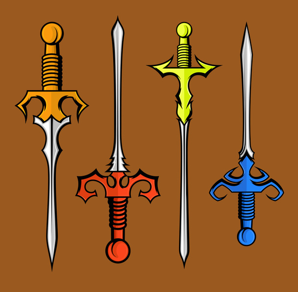 Middeleeuwse zwaarden Vector  - Vector, afbeelding