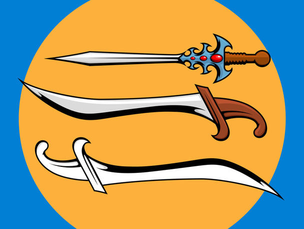 Векторный набор мечей Ретро
 - Вектор,изображение