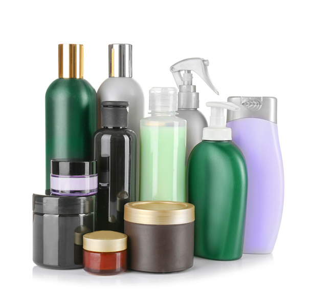 Set of body care products isolated on white - Photo, Image