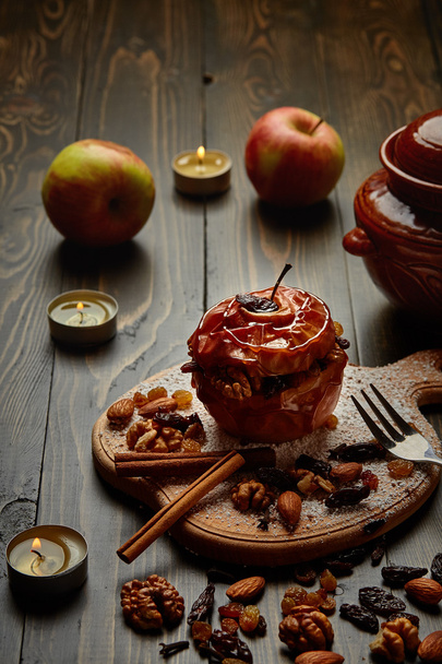 Baked apple. Healthy food. - Valokuva, kuva