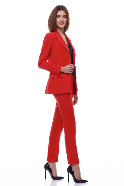 Beautiful sexy woman wear clothes for businesswoman office - Фото, зображення