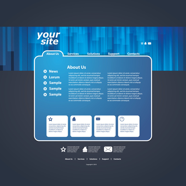 Abstract business web site design template vector - Vektor, Bild