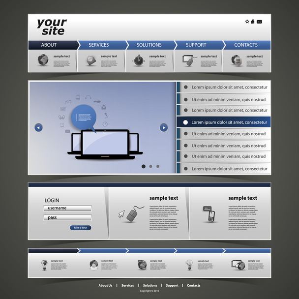 Diseño del sitio web
 - Vector, imagen