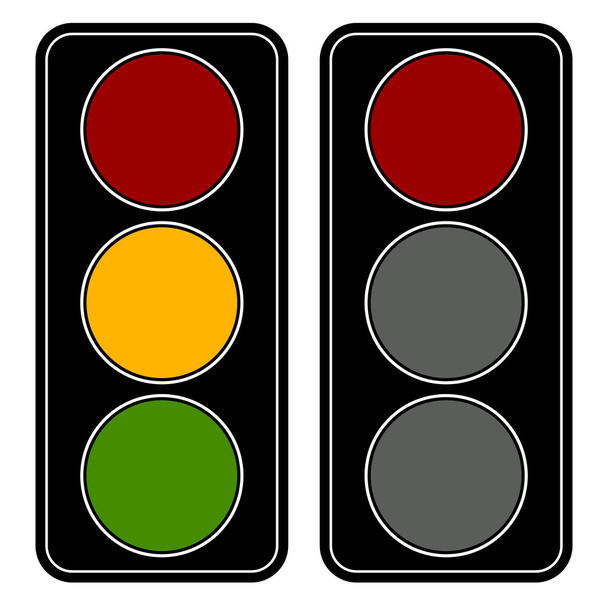 Traffic light icons set - Vetor, Imagem