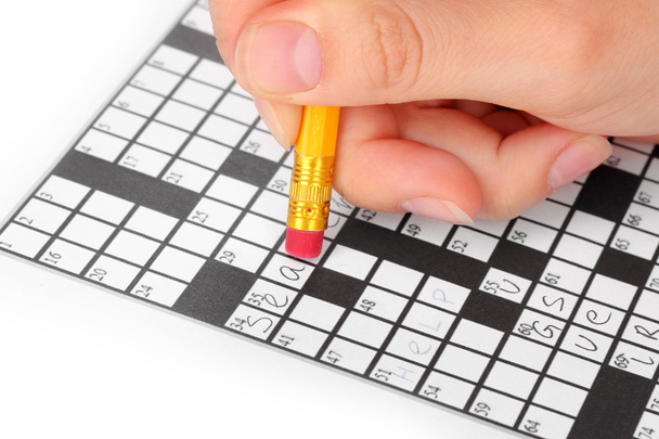 Crossword puzzle close-up - Foto, Imagen