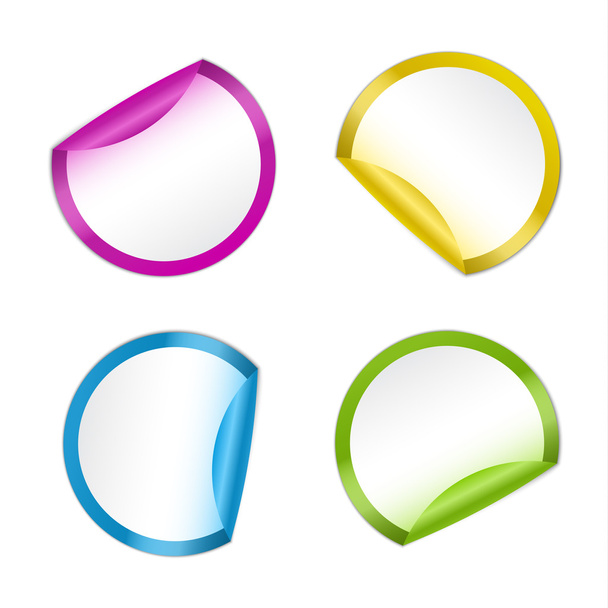 Барвисті наклейки в чотирьох кольорах
 - Фото, зображення