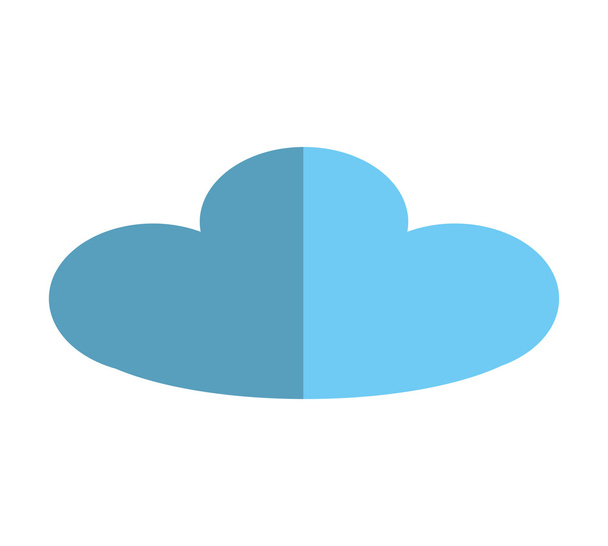 cloud ecology isolated icon - Vector, Image