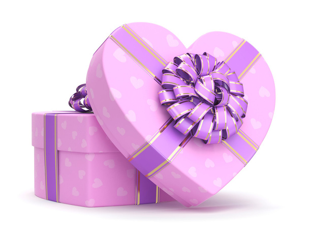 3D rendering Pink boxes heart - Foto, immagini