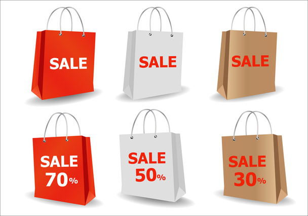paper bags for shopping - Vector, Image