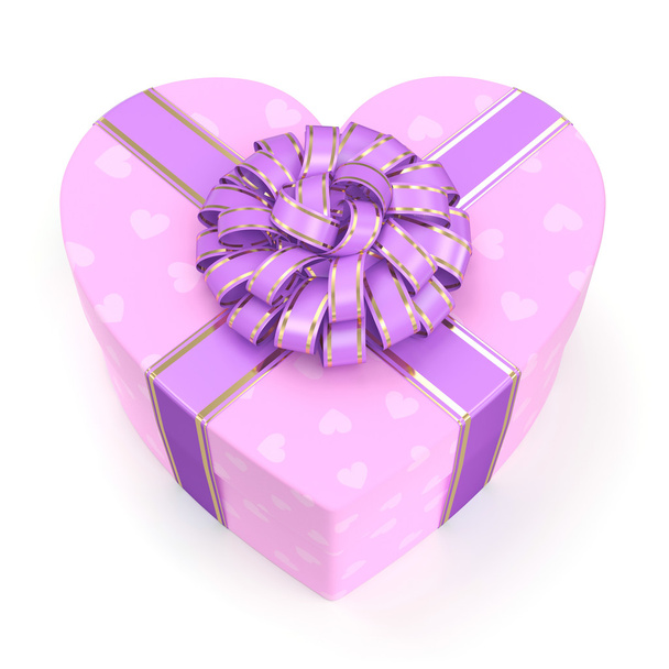 3D rendering Pink box heart - Foto, afbeelding