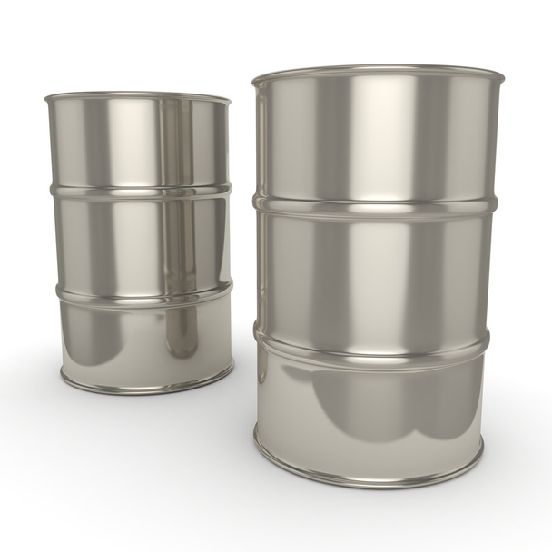 3D rendering Many chrome barrels - Fotografie, Obrázek