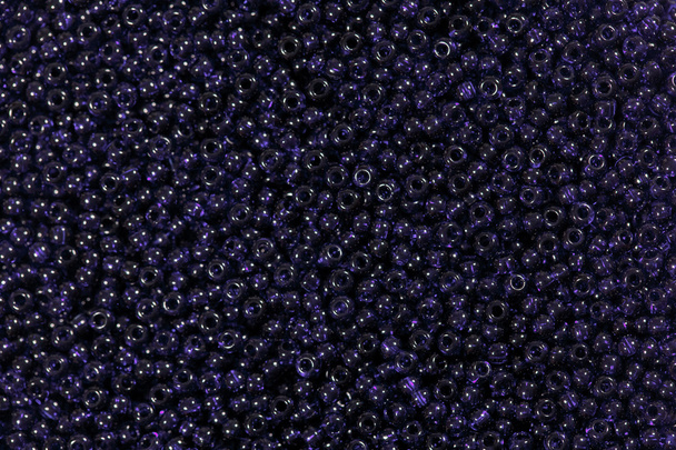 Dark blue beads. Macro photo. - Photo, Image