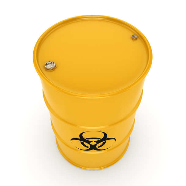 3D rendering biohazard barrel - Foto, Imagem
