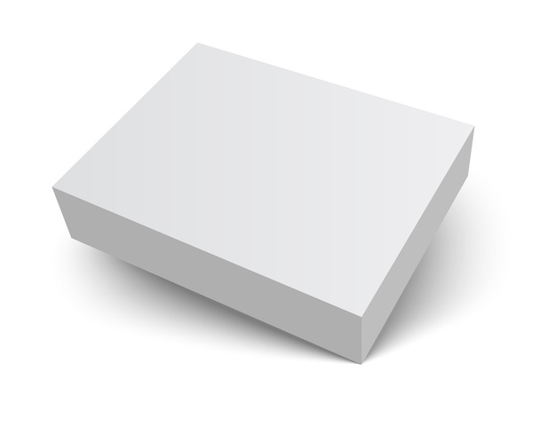 Blank vector packaging box with shadow - Vektör, Görsel