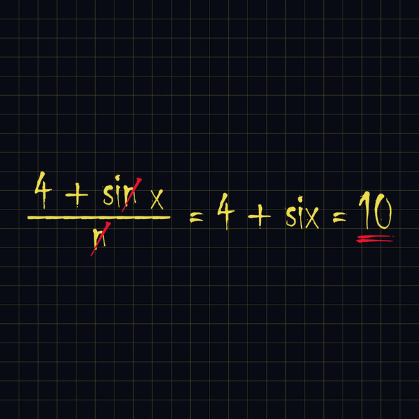 Μαθηματικές εξισώσεις - αστεία επιγραφή πρότυπο - Διάνυσμα, εικόνα