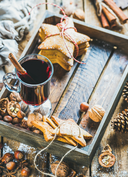 Glass of mulled wine - Photo, Image