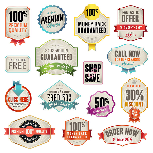 Set of badges and labels - Vector, Image