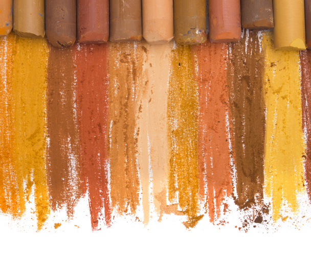 brown artistic crayons - Photo, Image