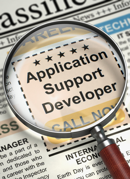 Maintenant embaucher Application Support Développeur. 3D
. - Photo, image