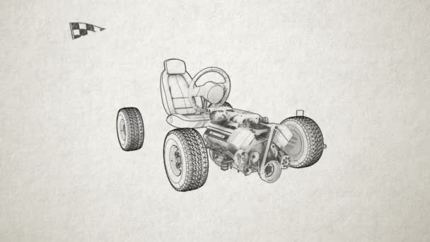 Automobile Technology illustration - Footage, Video