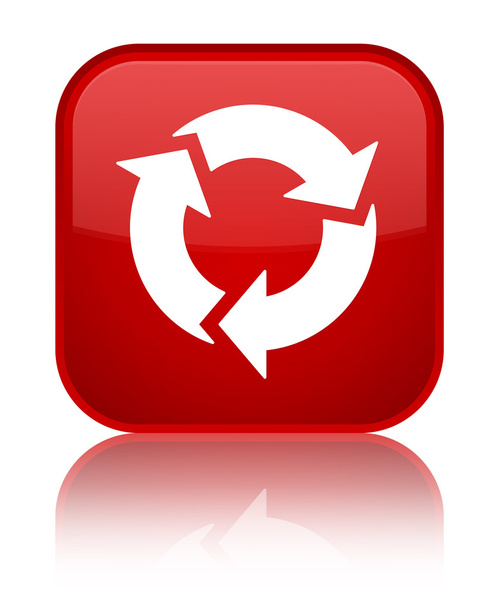 Actualizar icono brillante botón cuadrado rojo
 - Foto, imagen