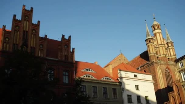 Holy Spirit Church in Torun, Poland. Post-Evangelical Church of Holy Spirit dates back to the 18th century. It is an academic church of The University of Nicolas Copernicby, conducted by the Jesuits. - Footage, Video
