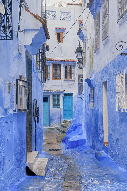 Marokkó, Chefchaouen gyönyörű városok - Fotó, kép