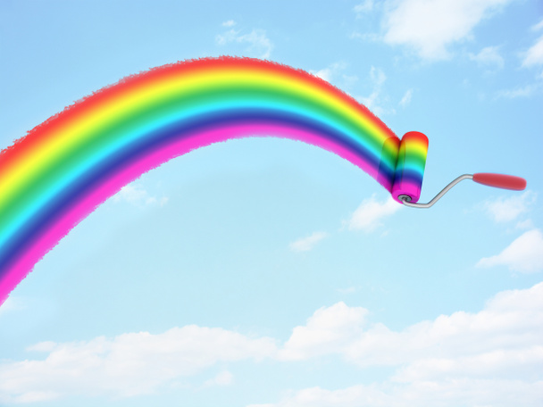 Радужная краска на небе
 - Фото, изображение