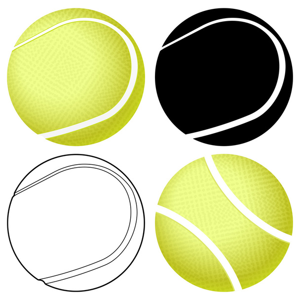 テニス ボール セット - ベクター画像