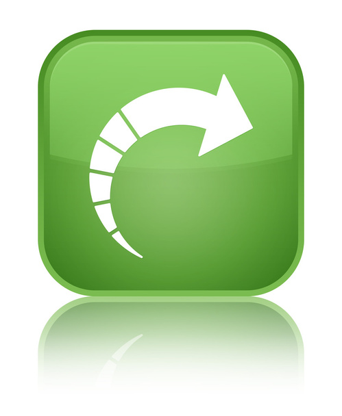 Next arrow icon shiny soft green square button - Foto, Bild