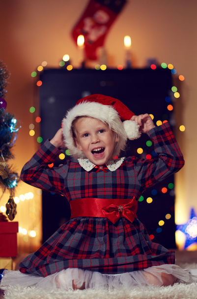 Little girl celebrating Christmas - Foto, afbeelding