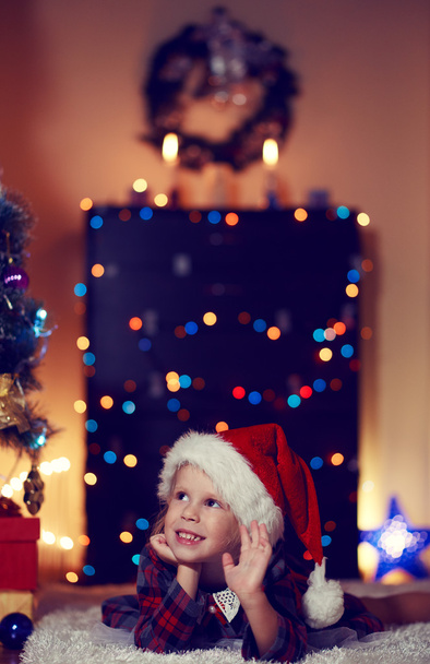 küçük kız Noel Kutlamaları - Fotoğraf, Görsel
