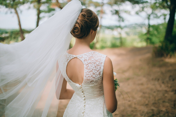 girl in white wedding dress - Zdjęcie, obraz