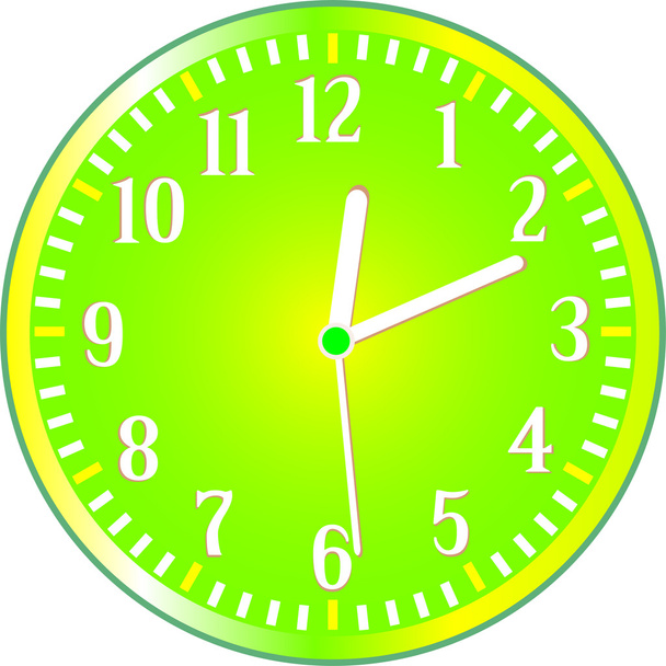 Clock yellow circle icon. Vector illustration - Vettoriali, immagini