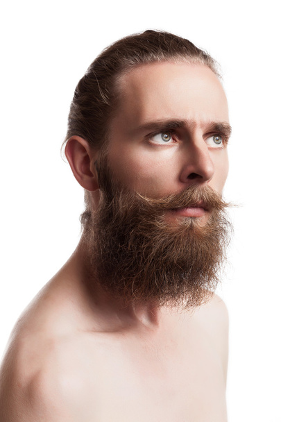 hipster fresco barbuto su sfondo bianco
 - Foto, immagini