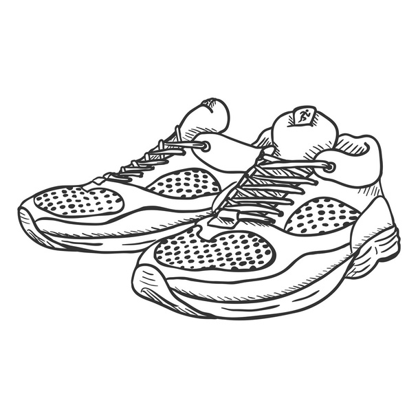 ζευγάρι παπούτσια για τρέξιμο - Διάνυσμα, εικόνα