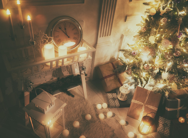 room decorated for Christmas - Photo, image