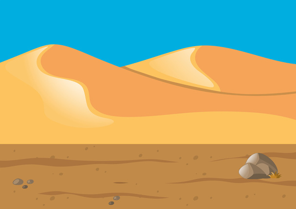 Природа с песком в пустыне
 - Вектор,изображение