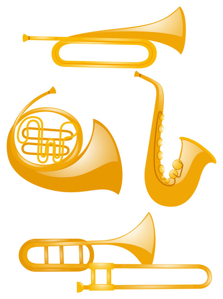 Различные типы музыкальных инструментов
 - Вектор,изображение