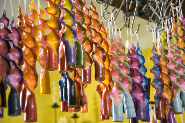  barevné dekorované ručně vyráběných svíček - Fotografie, Obrázek