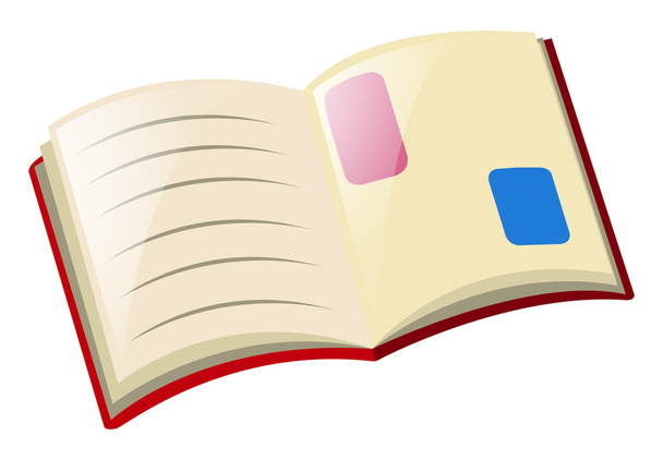 Open book on white background - Vector, Image