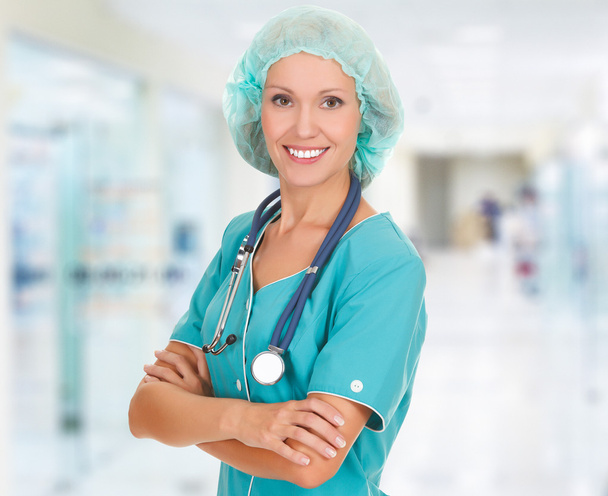 Лікар-жінка в лікарні
 - Фото, зображення