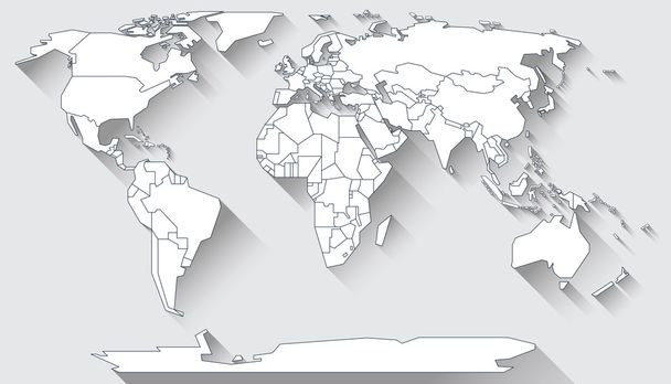 Mapa del mundo plano diseño
 - Foto, imagen