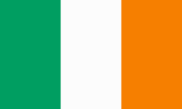 plat Ierse vlag - Foto, afbeelding
