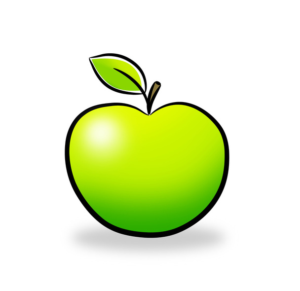 Green apple on white background - Photo, Image