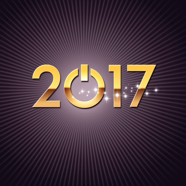 Tarjeta de felicitación 2017 para un nuevo comienzo
 - Foto, imagen