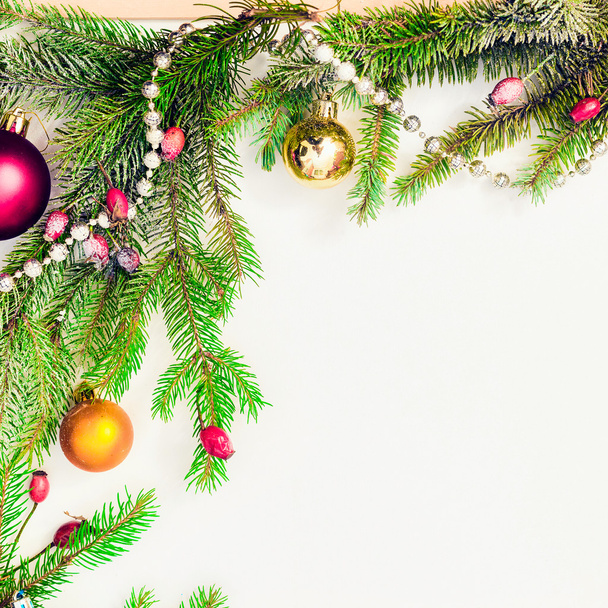 Рождественская рамка. новогодние украшения и украшения
 - Фото, изображение
