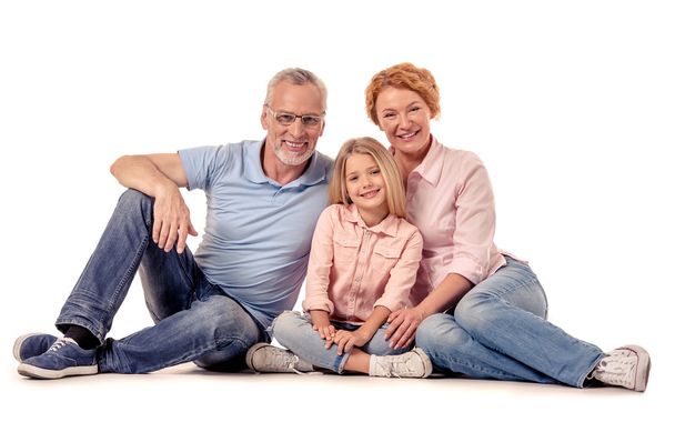 Grandparents and little girl - Photo, image